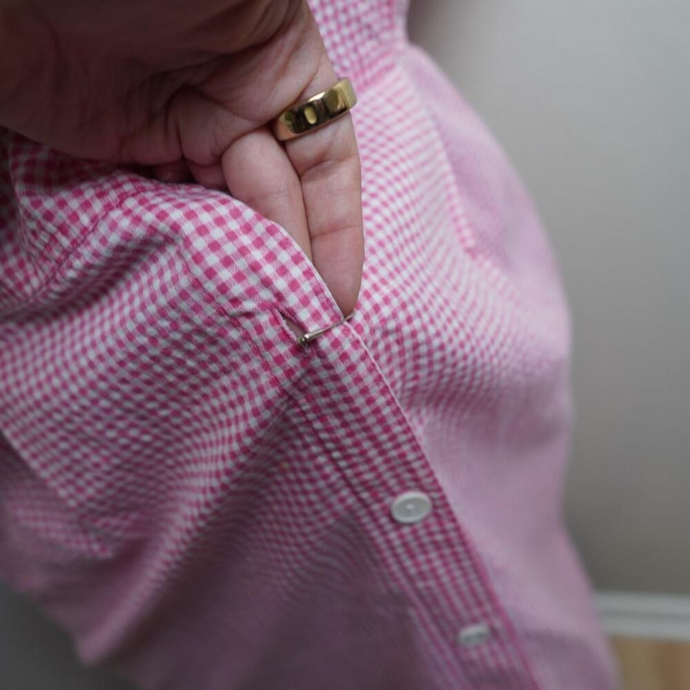 Vintage Pink Gingham Midi Dress Plus Size - Picture 3 of 5